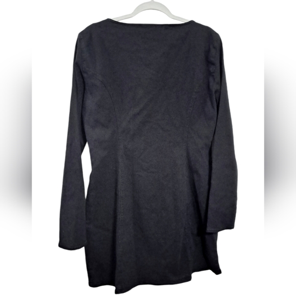 Zara~ Black Denim Mini Dress - Picture 6 of 7